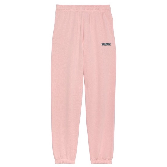 PINK Limited-Edition Chalk Rose FLEECE CAMPUS SWEATPANTS - Picture 5 of 7